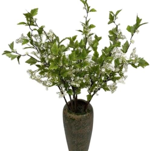 6Pcs Fake Long Stem Gypsophila (4 Stems/Piece) 39" Length Simulation Babysbreath Green Leaf for Wedding Home Artificial Flowers