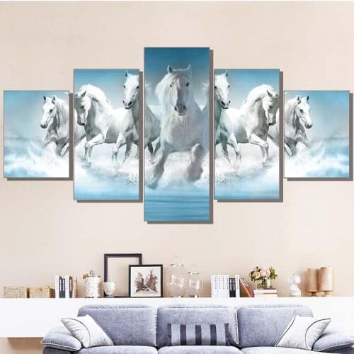 Animal Canvas Painting Wall Art 5Pcs Horse Pictures Prints Poster For Bedroom Home Wall Decor Canvas Painting Home Decor