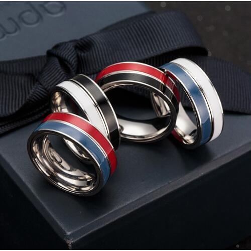2019 Mens Tungsten Carbide Ring 3 in 1 Bicolor Jewelry Swirl Ring for Mens or Womens Ring Jewelry