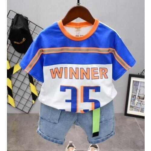 Boys Clothes Set boys Short Sleeve T-Shirt +Pants 2pcs boys set Summer Kids Boy Sports Suit Children Clothing Outfits