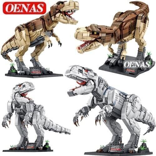 MOC Jurassic Animal World Tyrannosaurus Rex Large Model Building Blocks Set Classic Ideas Children Kids Education Toys Boys GIft