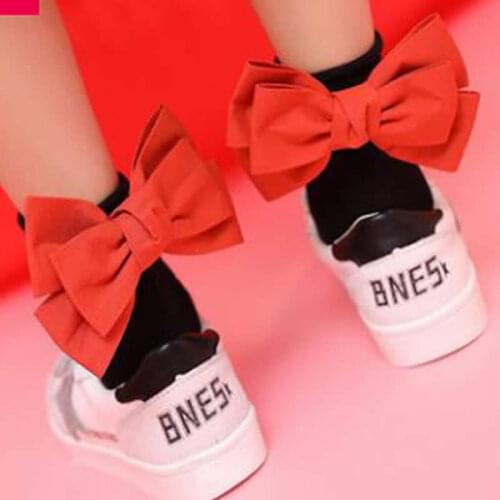 Big Bow Ruffle Ankle Short Socks Candy Colors Kids Princess Socks Big Girls Sneakers Sock Infants