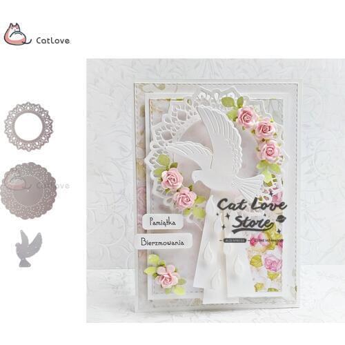 Lace Wreath Bird Metal Cutting Dies Stencils For DIY Scrapbooking Paper Card Decorative Craft Dies Embossing Die Cuts New 2019