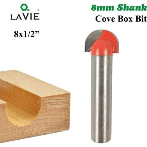 LA VIE 1pc 8mm Shank Cove Box Bit Double Edging Router Bits for Wood Tungsten Carbide Woodworking Endmill Milling Cutter