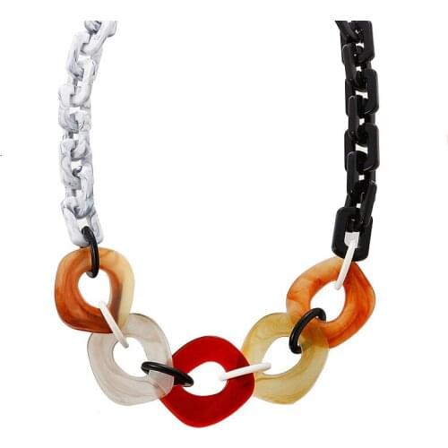 Statement Long Chain Choker Necklaces & Pendants Jewelry For Women Vintage Red Black Collar Chunky Necklace Femal Accessories