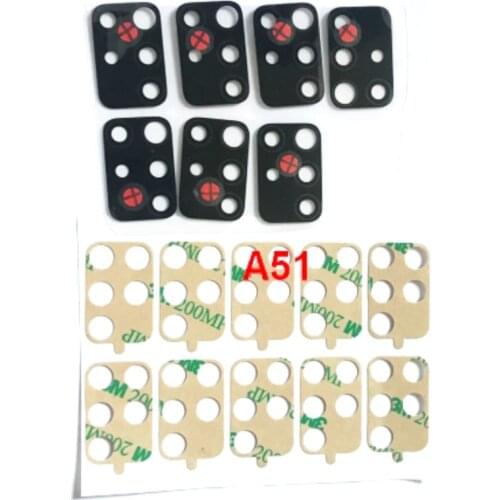 50PCS Rear Back Main Camera Glass Lens Sticker For Samsung Galaxy A01 A11 A10S A20S A21 A21S A30 A30S A31 A41 A51 A71 A50S A70S