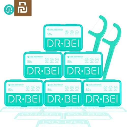 New Youpin Doctor B Cleaning care floss stick family Dental floss portable dental care flossing tooth 50pcs/box a lot