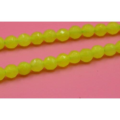 Wholesale 6mm Round loose beads Fresh Lemon yellow stone Chalcedony DIY Girl Women Manual parts Accessories Design making 15