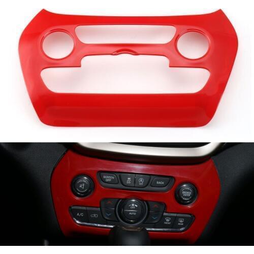 Car Interior A/C Air Condition Switch Master Control Panel Cover Trim Frame Decoration for Cherokee 2014-2016 Car Styling