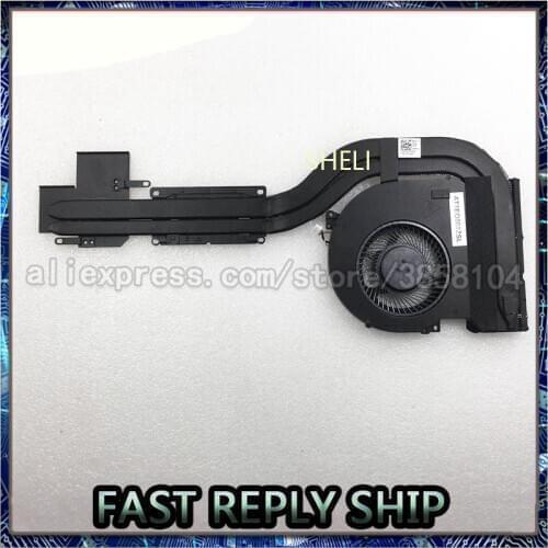 SHELI for DELL LATITUDE E5570 &Precision 3510 cpu cooling fan W/ heatsink cooler thermal radiator 04CN35 4CN35
