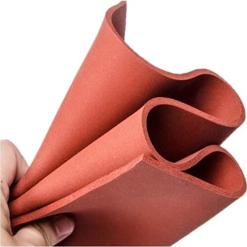500X500X5mm Silicone Sponge Sheet, 500mm Width, 5mm Thickness, Closed cell Foam Silikon Sheet, RED color