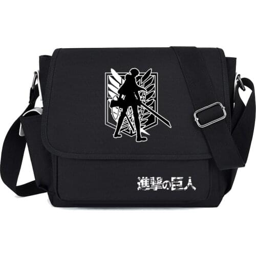 Anime Attack on Titan Cosplay Oxford Unisex Crossbody Teenager Messenger Student School Shoulder Bag Travel Outdoor Fashion Gift