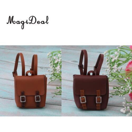 1/6 Fashion PU Schoolbag Backpack for Blythe BJD Doll Dress Up Accessories