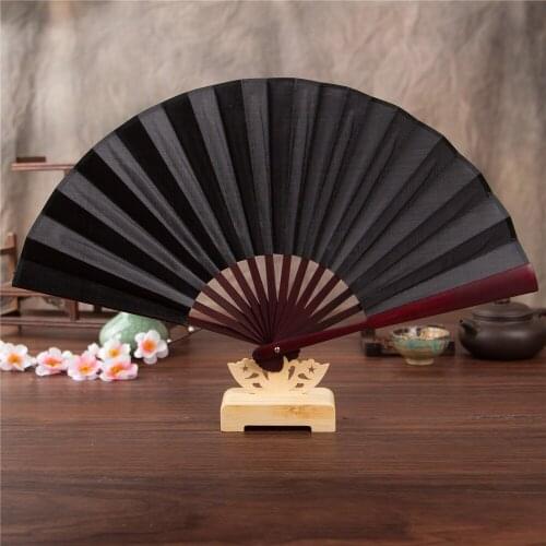 1Pcs Hand fan Folding Hand Held Chinese Floral Lace Silk Folding Fan Unisex Wedding Dancing Party Fan Home Decoration