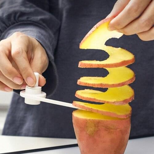 1pc Hand Potato Spiral Cutter Vegetable Spiralizer Spiral French Fry Cutter Making Twist Shredder Grater Kitchen Cooking Gadget