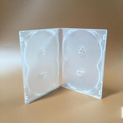 2PCS 4DVD Transparent Soft Plastic Case 190X135X14mm Hold Insert / 4 Disc