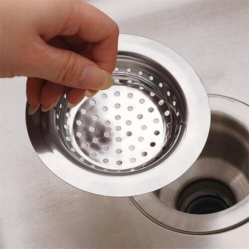 40 Pcs Kitchen Sink Strainer with Handle Stainless Steel Sink Garbage Disposal Stopper Mesh Basket Drain Filter Wholesale