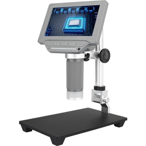 5-inch Video Microscope with 32GB TF Card 1000X Microscope and Telescope 1080P with IR Remote, Adjustable Metal Stand&LED Light