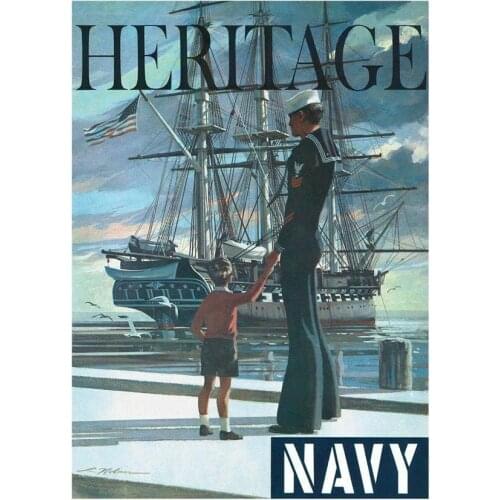 B015 US Navy USS Constitution Old Ironsides Heritage Recruiting Fabric Silk Cloth Poster Art Bedroom Decoration