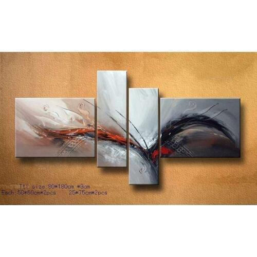 Free shipping handmade oil painting canvas art home decoration new arrival4PC