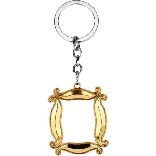 TV Friends Theme Photo Frame Key Chain Alloy Keychain Accessories Pendant Key Ring Charms Keychains for Ladies