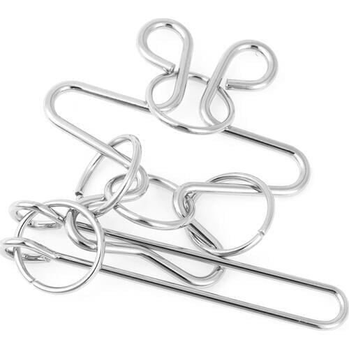 Calabash-shaped IQ Test Metal Wire Puzzle Brain Teaser Game for Adults Kids Wire Diameter 2.5mm