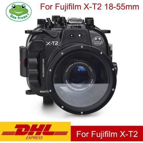 Diving Housing For Fujifilm X-T2 18-55mm Lens Case Seafrogs Waterproof Shell For Fuji XT2 Camera Underwater 40m Protective Cover