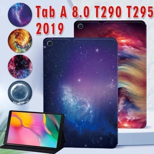 Tablet Case for Samsung Galaxy Tab A SM-T290/SM-T295 (2019) 8.0 inch PU Leather Shockproof Tablet Cover Case + Free Stylus