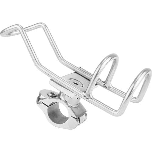 Stainless Steel 316 Fishing Rod Rack Holder Pole Bracket Support Clamp On Rail Mount 26 or 32mm Boat Accessories Marine Grade