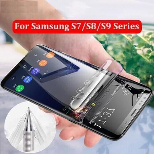 For Samsung Galaxy S10 Plus S10e S9+ S7 Edge S6 S8 Soft Hydrogel Film Screen Protector full on For samsung Note 8 9 Pet Film