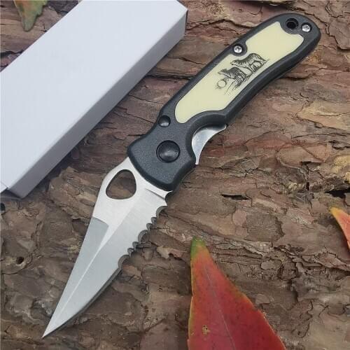 Outdoor Tactical Camping Hunting Survival Pocket Folding Knife Portable Mini 7Cr13Mov Blade ABS Steel Handle Knives Tools