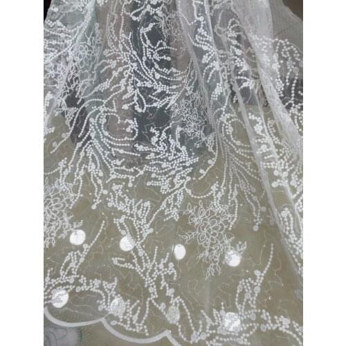 Nigerian embroidered Lace SYJ-4226 sequins Net Lace Material High Quality French Net Lace Fabric