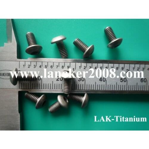 M4*6 8 10 12 14 16 18 20 25Hexagon socket round/button head titanium screw Gr2
