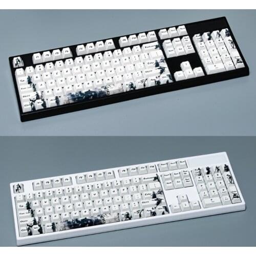 Knight errant Keycap Ink Keycaps 5-Surfaces Dye Sub Mechanical Keyboard Keycap Drop Shipping