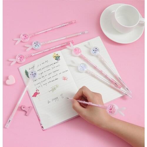 Lovely rabbit ear gel pen 0.38mm novelty student gel pen cute cartoon writing pen stationery Kawaii pen Kawaii school supplies