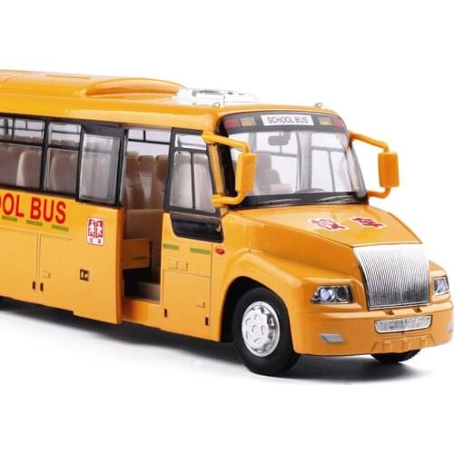 Model Car Boy Sound Light Toy Car Childrens Toy Gift Collection With Acousto-optic Return Force CAIPO School bus