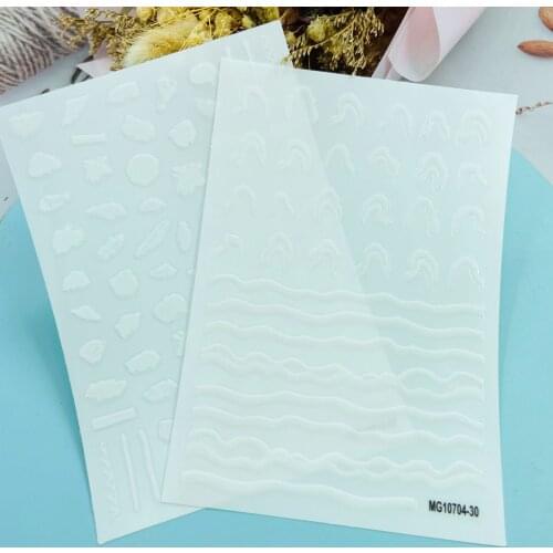 DIY Japanese Style Fashion Hot Selling Nail Stickers Thin Light Traceless Dry Nail Decals Ripples Nail Art Manicure Nail Foils