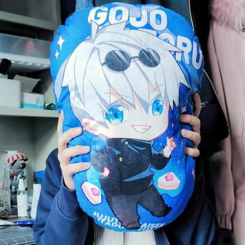 Stuffed Cartoon Cute Gojou Satoru Pillow Toys For Children Anime Jujutsu Kaisen Plush Doll Fushiguro Megumi Cotton Cushion Gifts