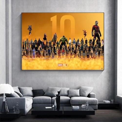 Marvel canvas painting superhero posters and prints wall art print canvas living room home decoration pictures boy birthday gift