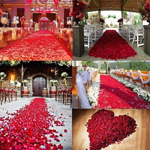 A set of about 100 pieces Lot 4.5*4.5cm Silk Rose Petals Decoration 5 Romantic Artificial Flower Rose F0R6 For Wedding Colo Y5L5