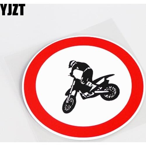 YJZT 12.5CM*12.5CM Warning Mark Motorcycle Car-styling Car Window Sticker Decal PVC 13-0829