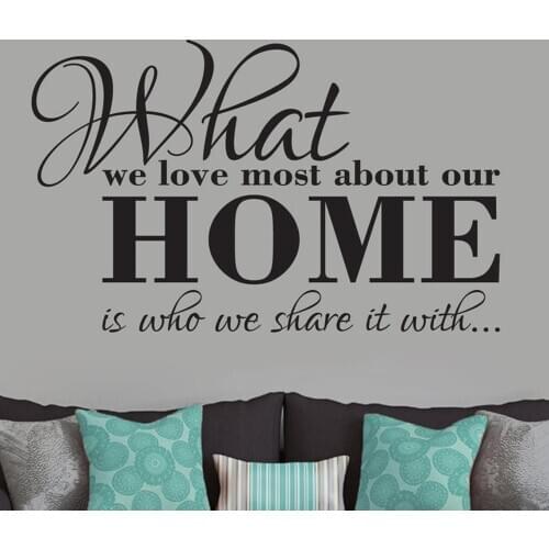 Family & Living Room Entryway Quotes Wall Stickers Vinyl Wall Art Decals Bedroom Wall Decoration Definition of home Quote A391