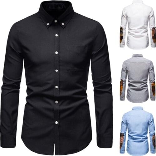 New 2021 Oxford Textile Shirts Fashion Shirts Long Sleeve Casual Daily Party Dress Shirts Tops