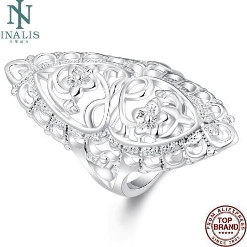 INALIS Wedding Band Classic Creative Carved Rings For Women Elegant Love Ring Jewelry For Girlfriend Valentines Day Gift Best