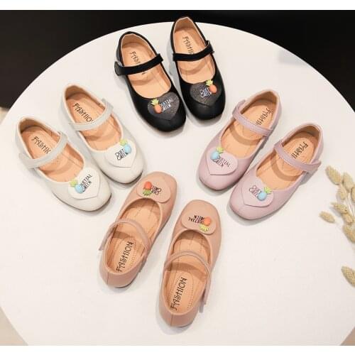 Children Infant Kids Baby Girls Solid Fruit Heart Shallow Princess Single Shoes fashion shoes girls chaussure enfant fille 2020
