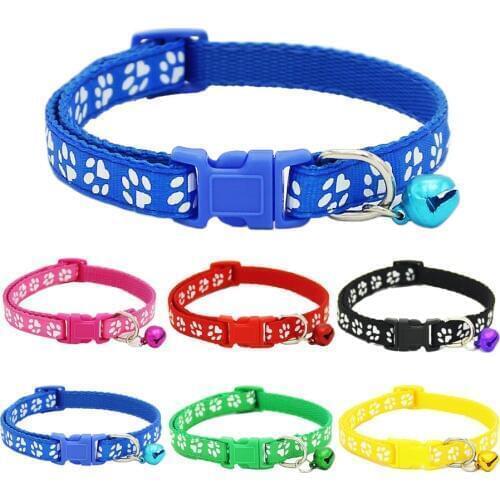 1pcs Pet Dog Collar for Small Dogs Chihuahua Pug Bulldog Collars with Bell for Dog Adjustable Puppy Cat Neck Strap Pets Supplies