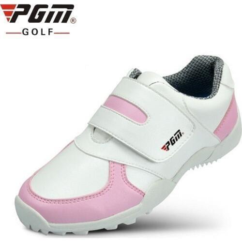 PGM Children Girls Golf Shoes Waterproof Lightweight Boys Sneakers Boys Teenagers Skid Resistant Athletic Shoes AA20172