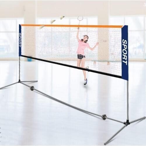 Portable Badminton Net Professional Training Standard Braided Square Mesh Exercise Folding Outdoor Volleyball Tennis Sports