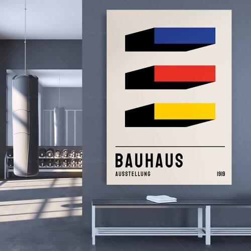 After Bauhaus Poster, Bauhaus Exhibition Poster, Bauhaus Wall Art, Walter Gropius Print Premium, Bauhaus Ausstellung 1919