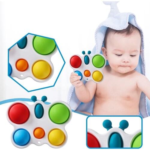 Butterfly Simple Dimple Push Bubble Fidget Sensory Toy Needs Stress Reliever Early Educational Autism Special Need Brinquedos